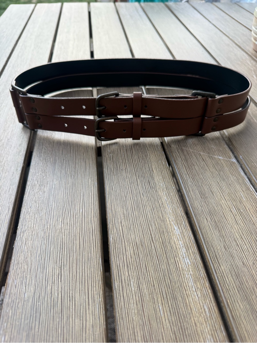 Old Navy Brown Double Strap Western Waist Belt XS/S